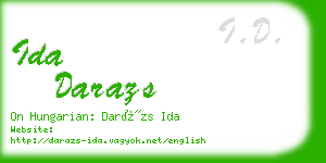 ida darazs business card